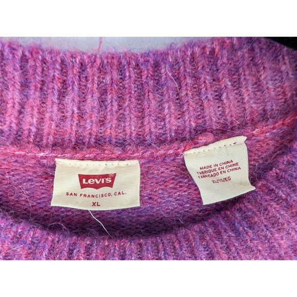 Levi's Pink and Purple Striped Crew Neck Sweater - Picture 2 of 14